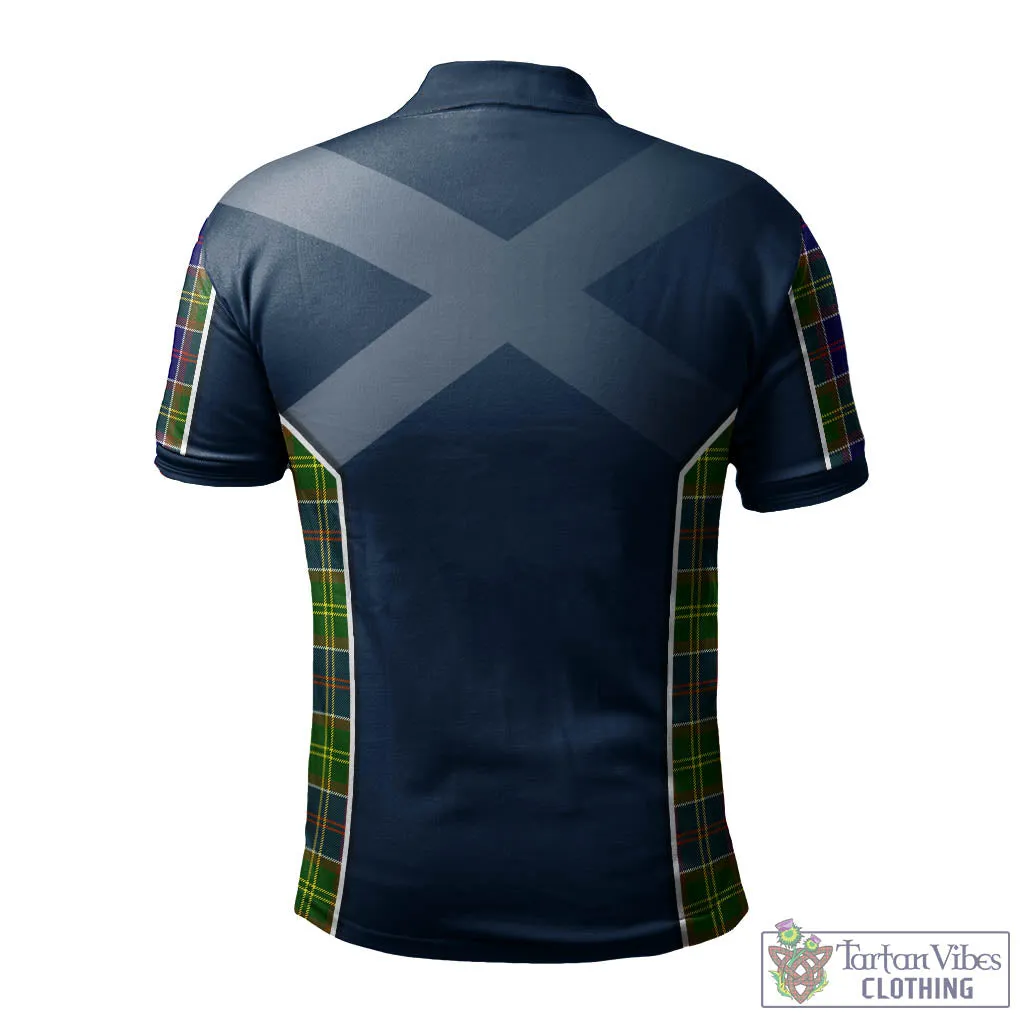 Arnott Tartan Men's Polo Shirt with Family Crest and Lion Rampant Vibes Sport Style