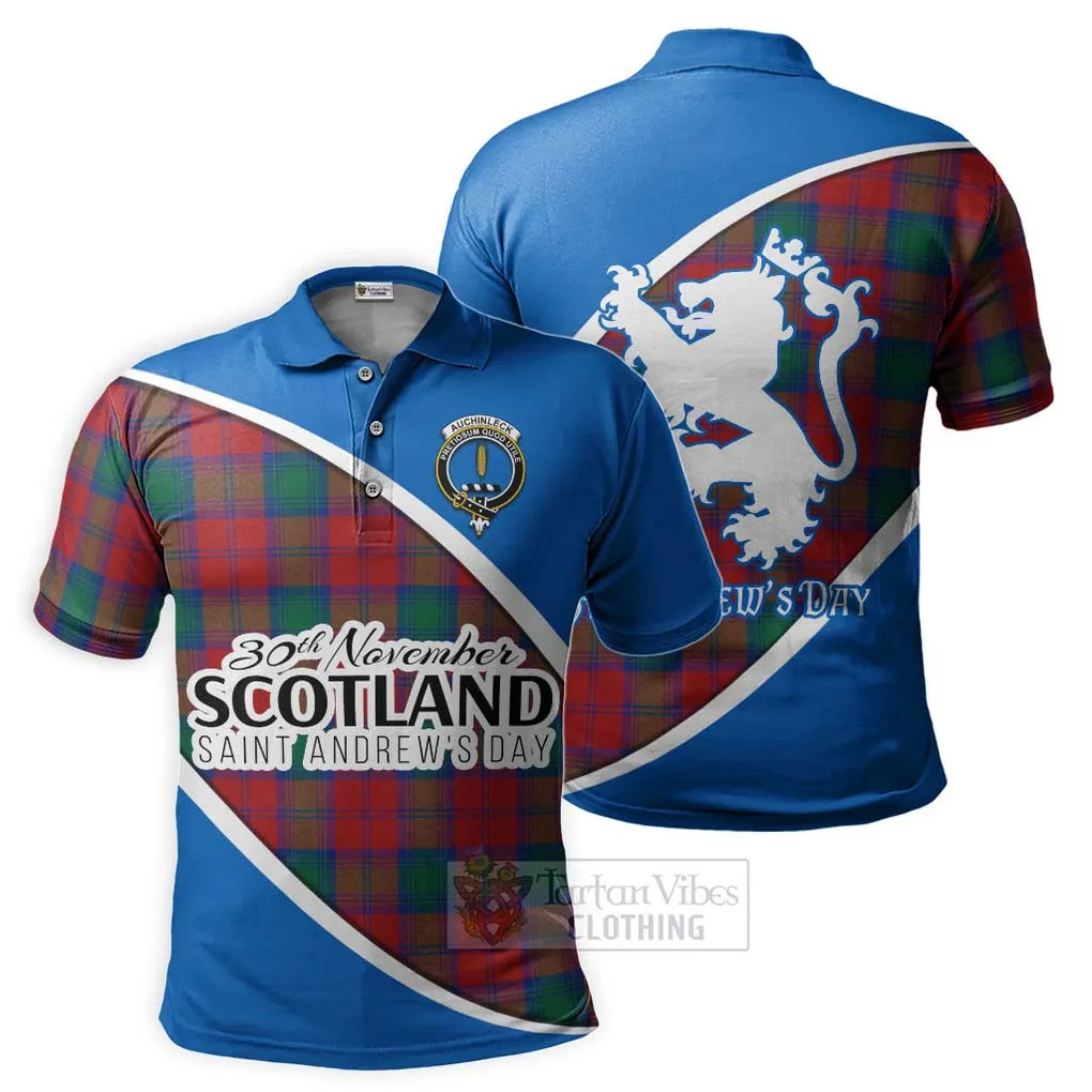 Auchinleck (Affleck) Family Crest Tartan Polo Shirt Celebrate Saint Andrew's Day in Style