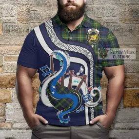 Bailey Modern Tartan Polo Shirt with Epic Bagpipe Style