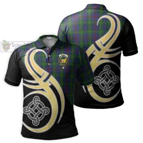 Bailey Tartan Polo Shirt with Family Crest and Celtic Symbol Style