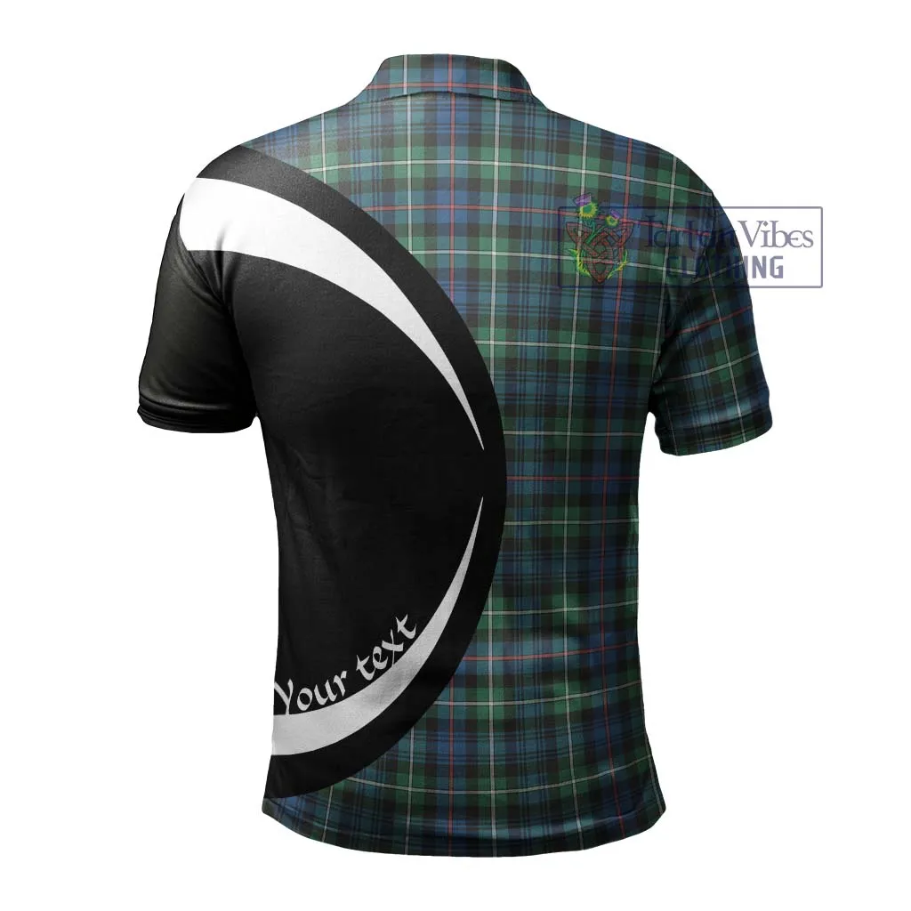 Baillie Ancient Tartan Men's Polo Shirt with Family Crest Circle Style