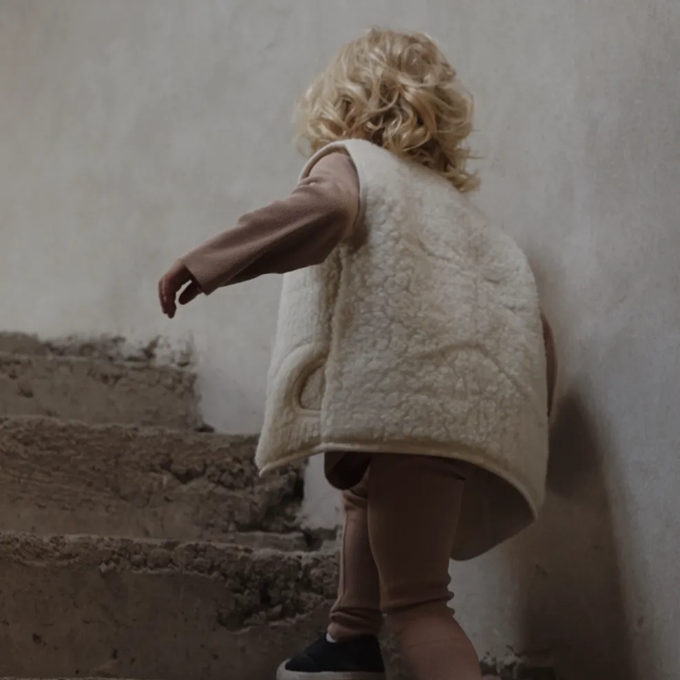 Clara 100% Wool Vest (Milk)