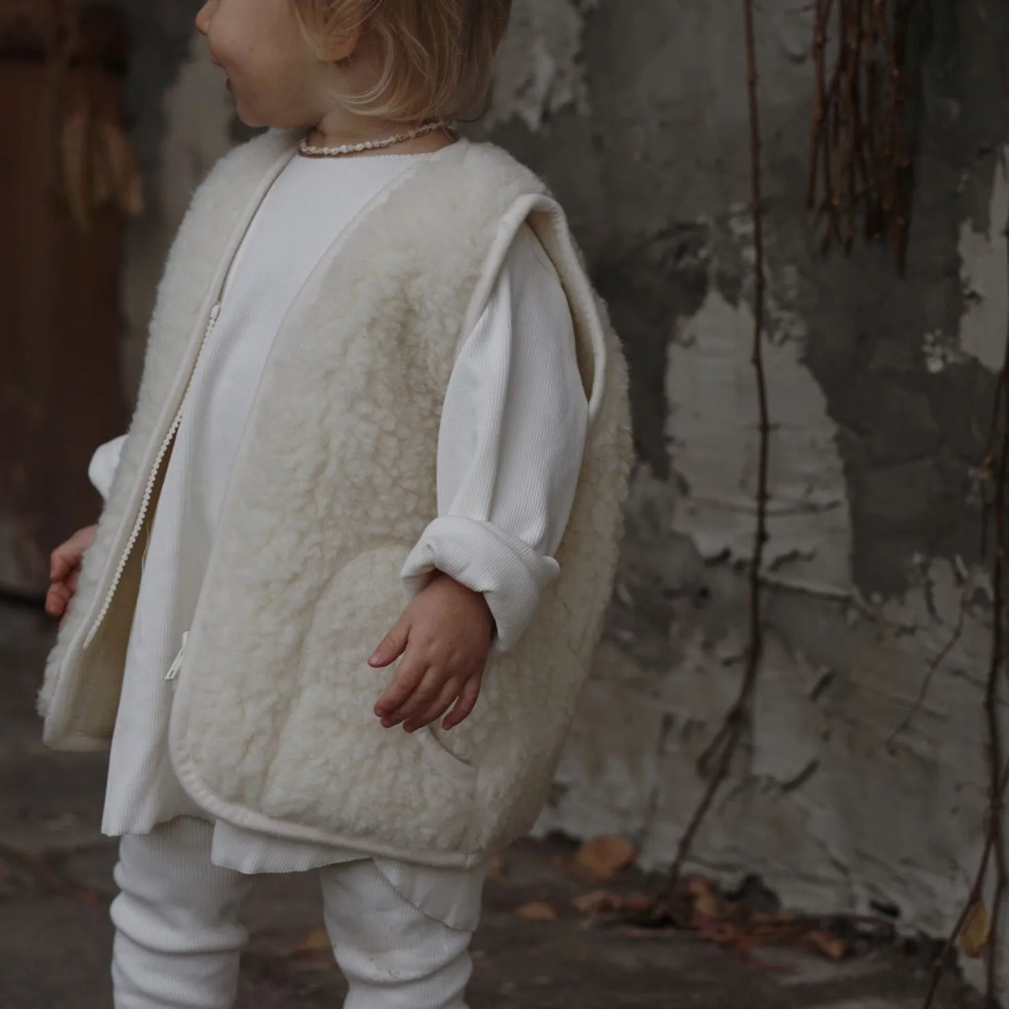 Clara 100% Wool Vest (Milk)