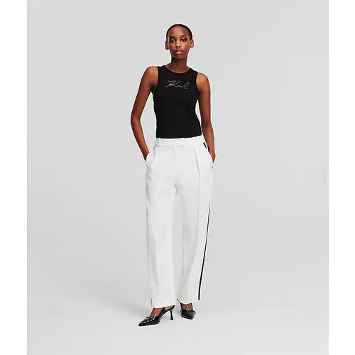 CONTRAST PANEL TAILORED PANTS