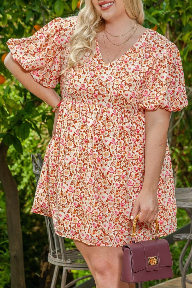Diane Multicolor Plus Size Floral Dress
