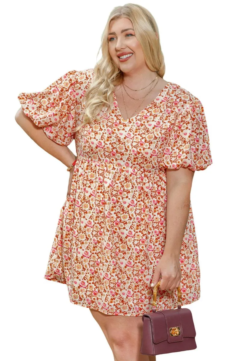 Diane Multicolor Plus Size Floral Dress