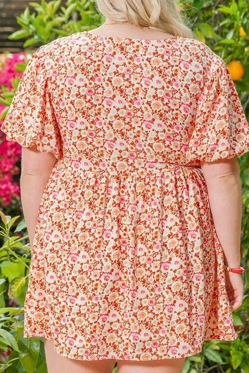 Diane Multicolor Plus Size Floral Dress
