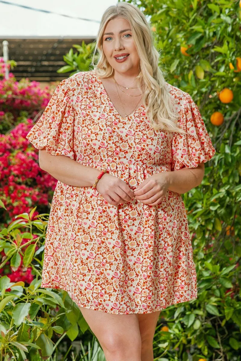 Diane Multicolor Plus Size Floral Dress