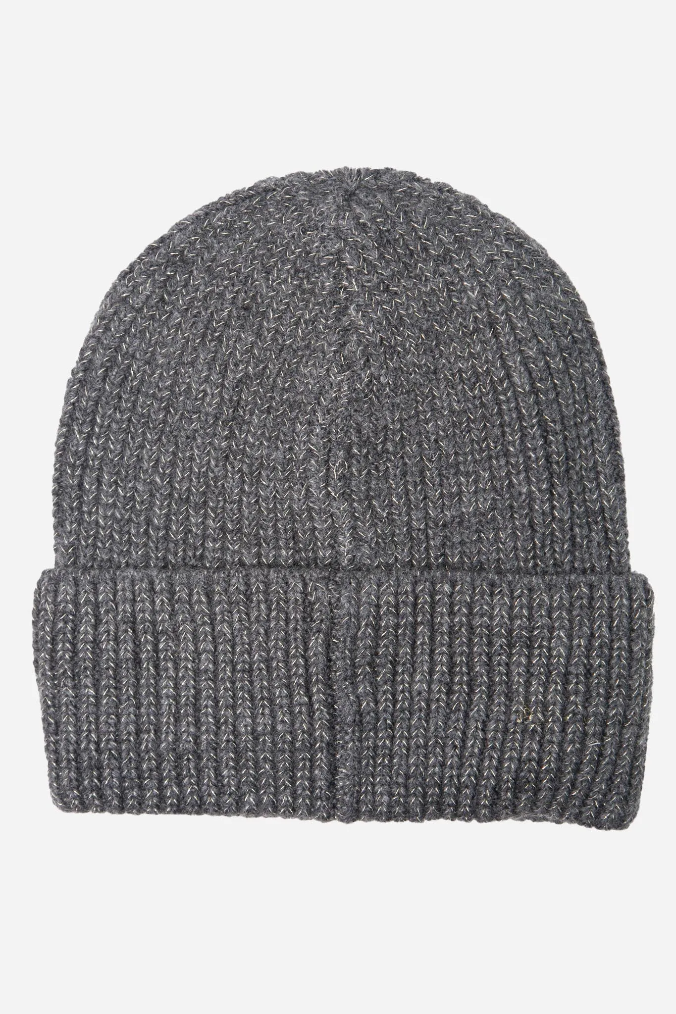 Harmony Knitted Beanie Hat - Dark Grey, Glitter