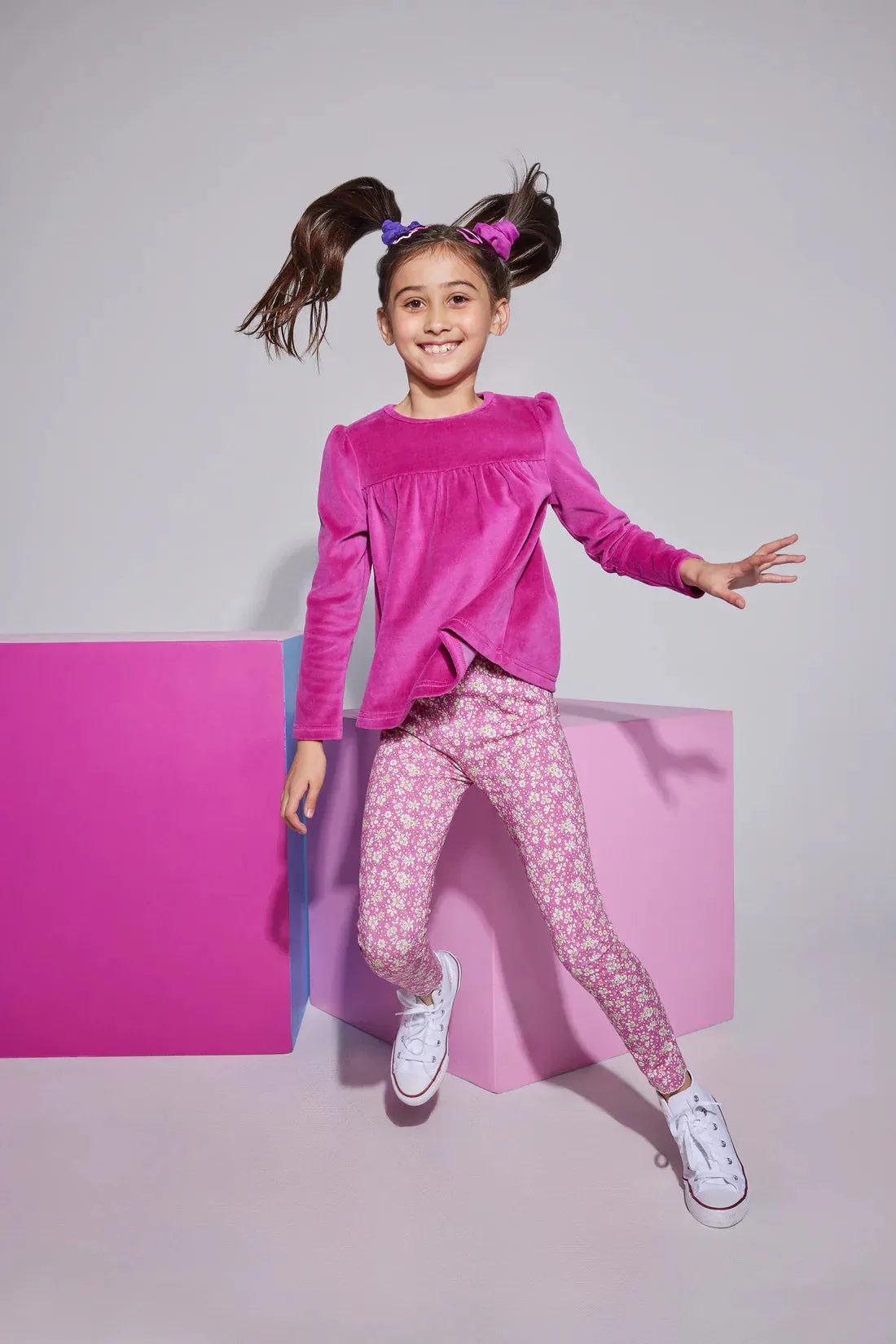 Lisle Top- Magenta Velour