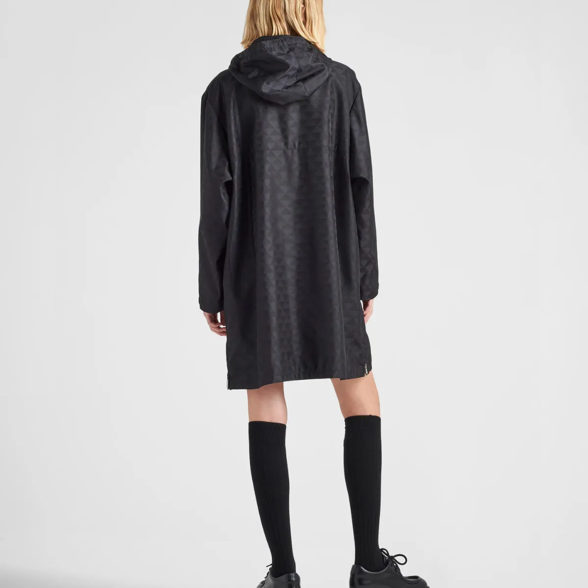 Printed Re-Nylon raincoat