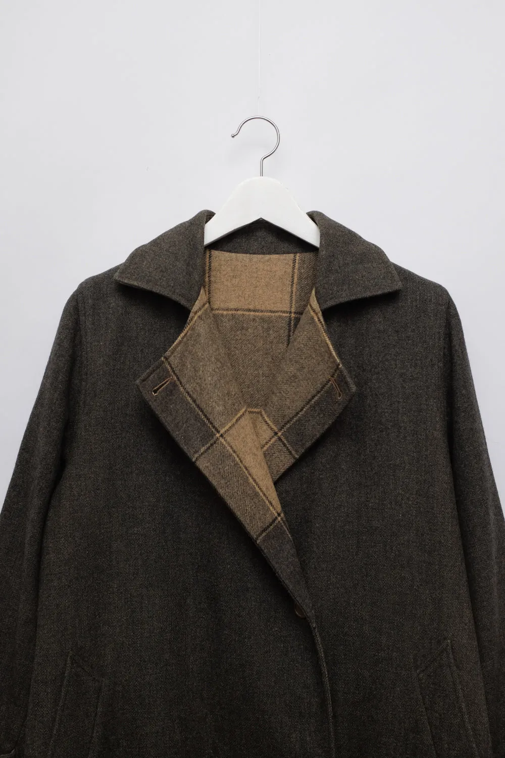 PURE WOOL TARTAN VINTAGE HANDMADE COAT
