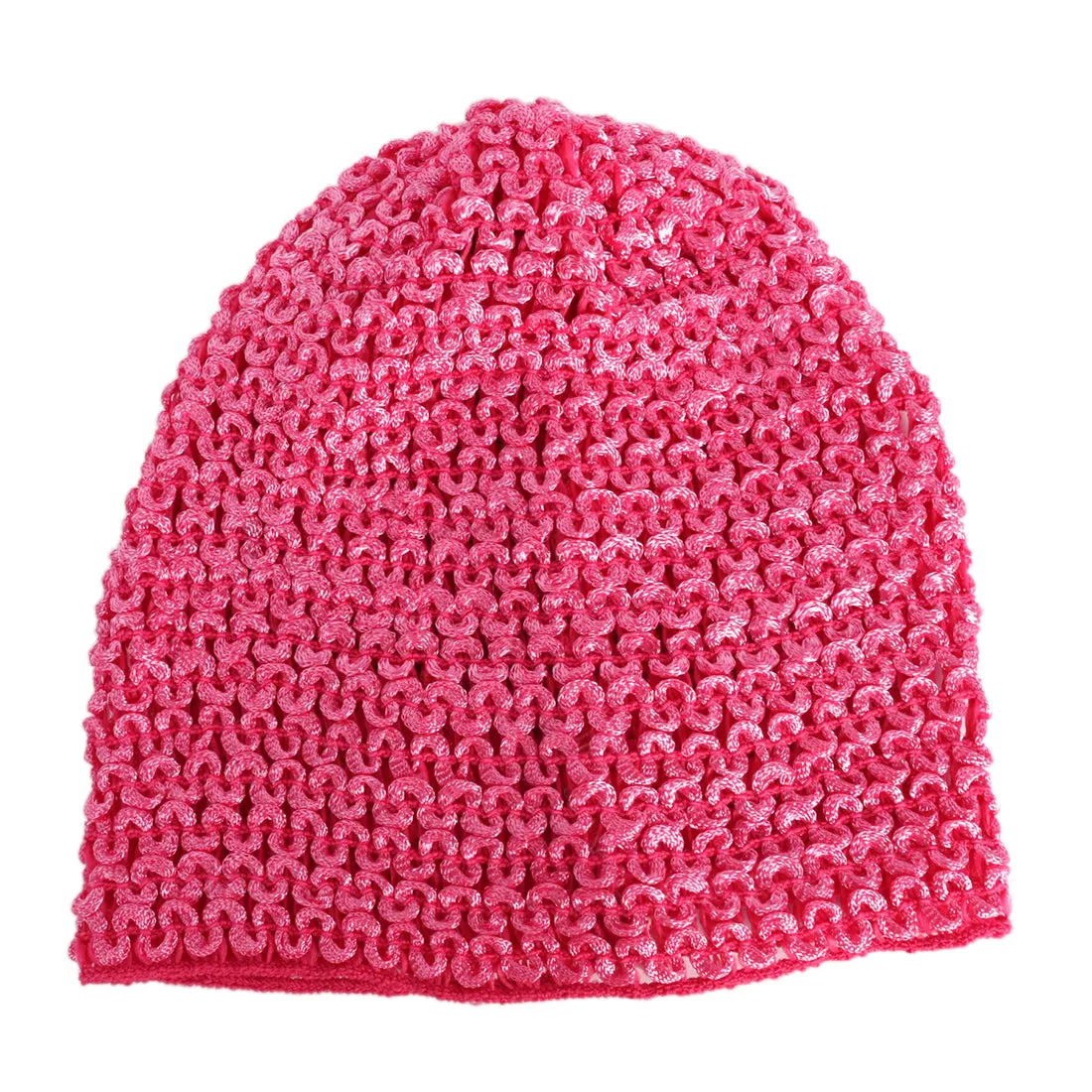 SET OF FOUR CROCHET SHIMMERY CAPS