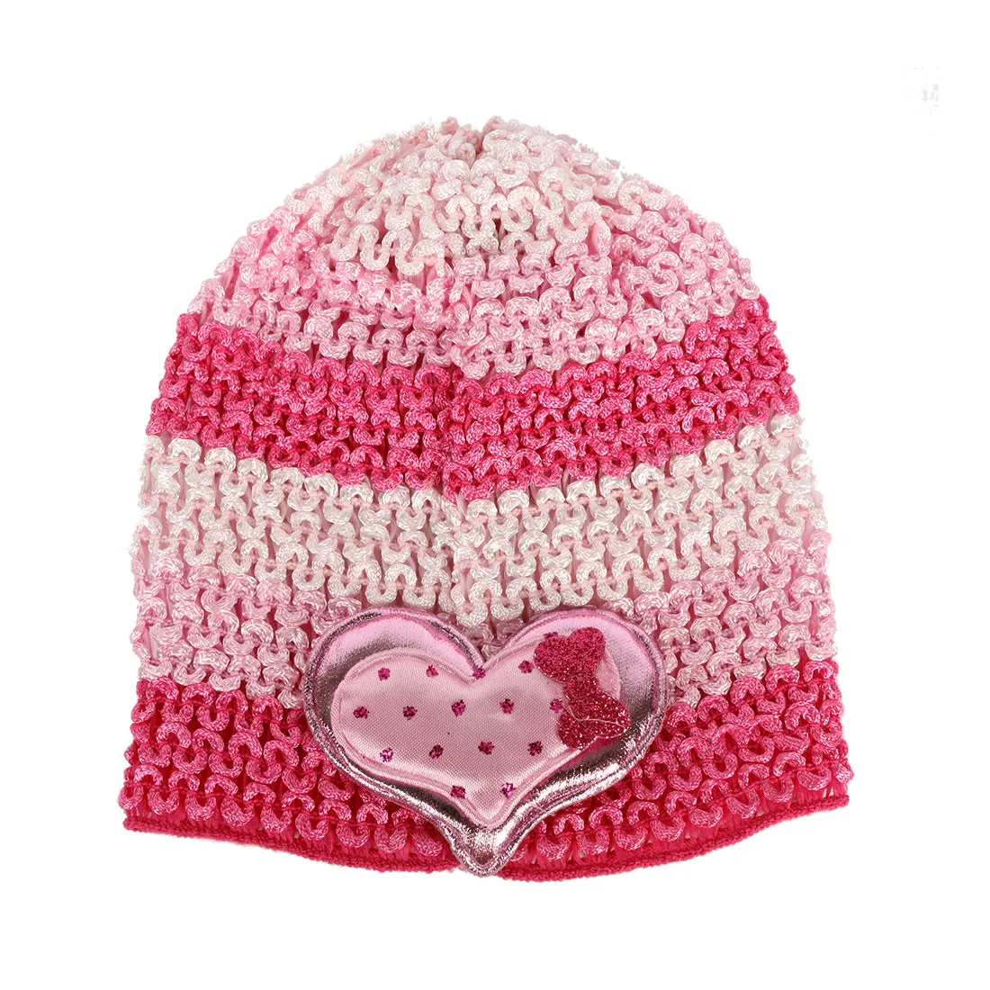 SET OF FOUR CROCHET SHIMMERY CAPS