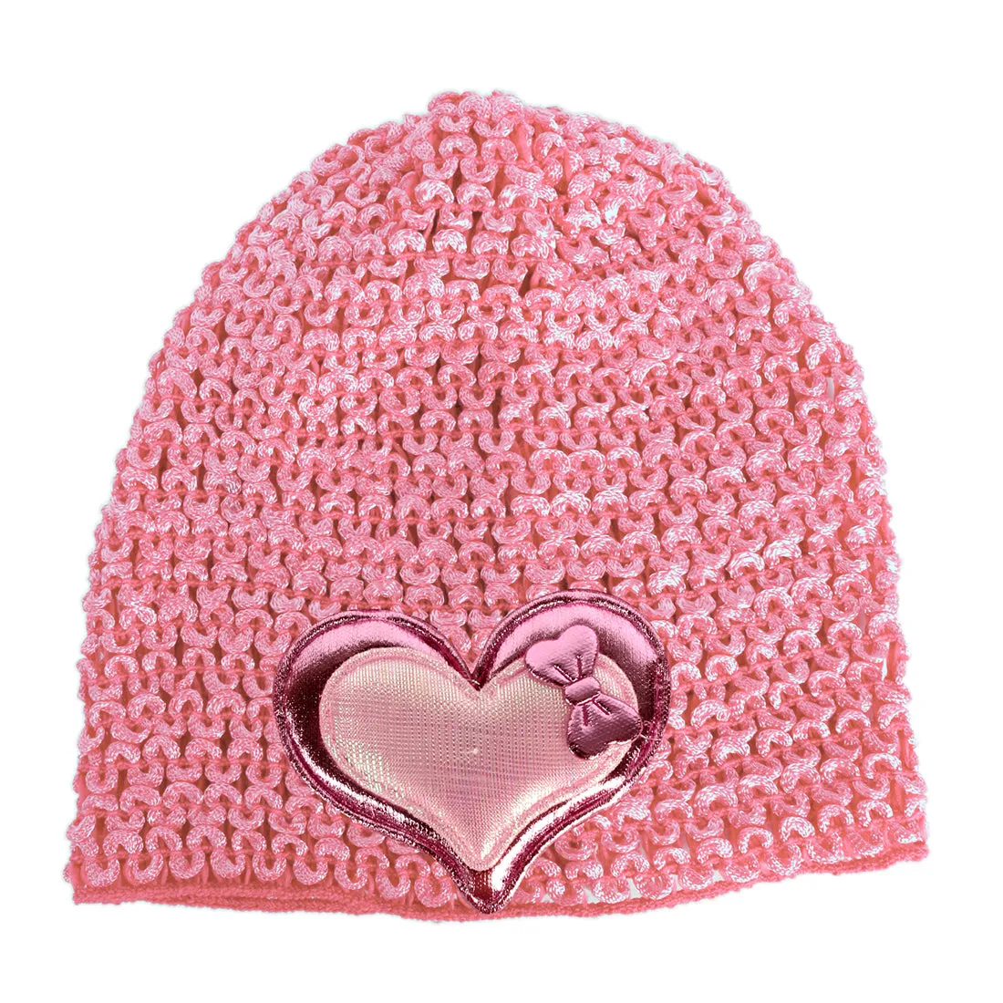SET OF FOUR CROCHET SHIMMERY CAPS