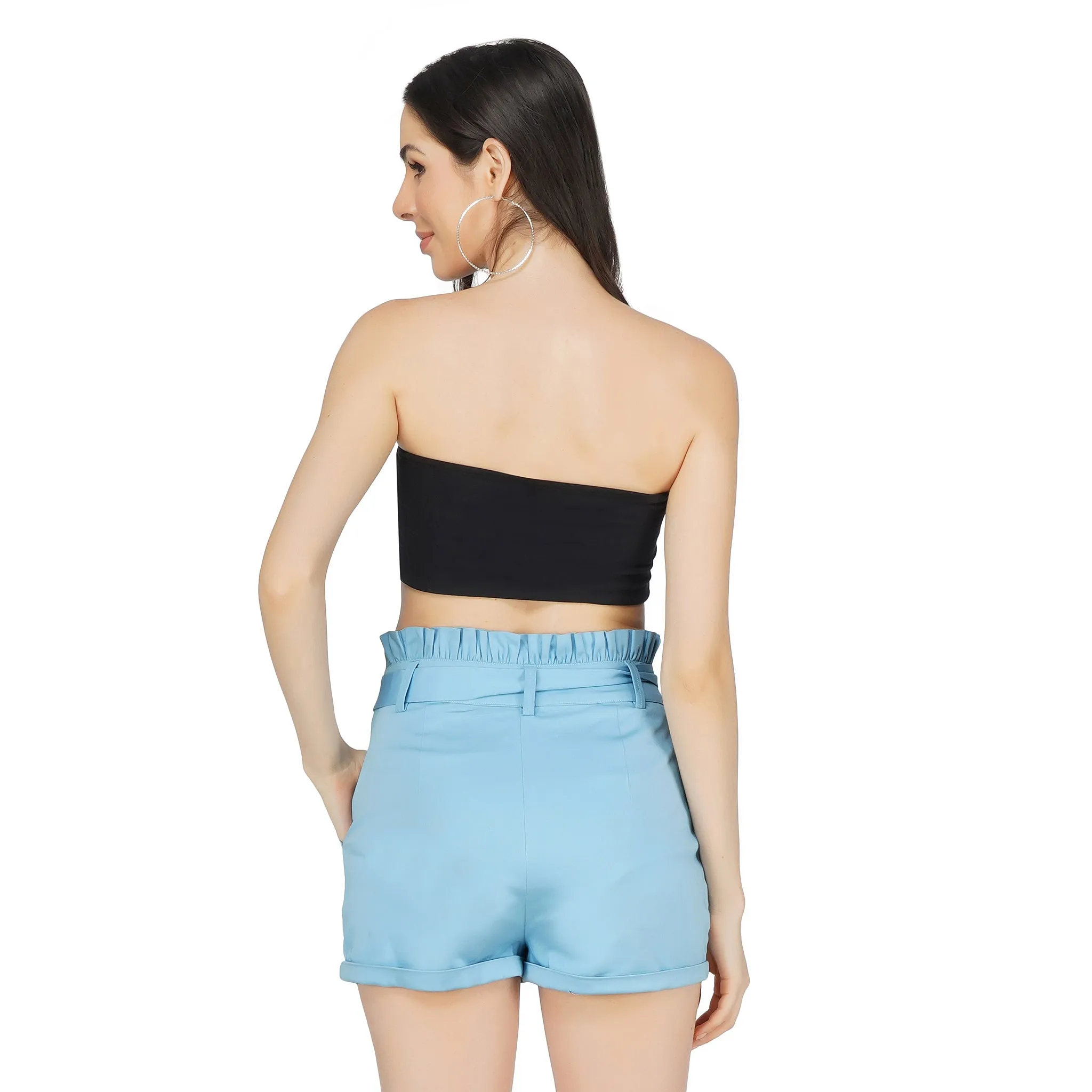 SLAY. Women's Black Strapless Tube Top