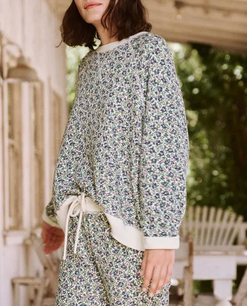 The Slouchy Sweatshirt, Cream Field Floral