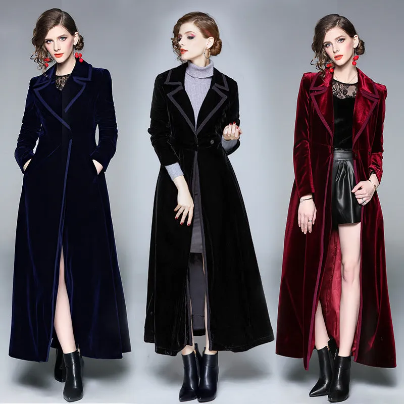 Velvet Long Coat