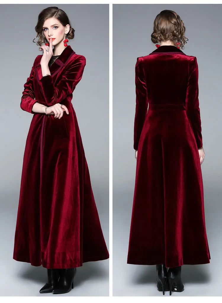 Velvet Long Coat